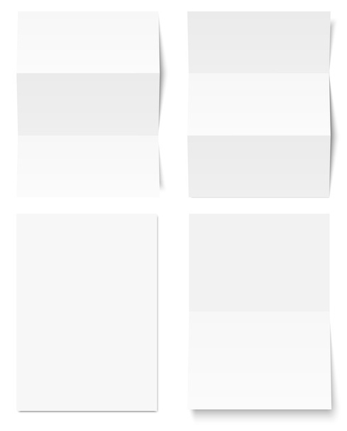 Collection of white writing paper - Vector, Image