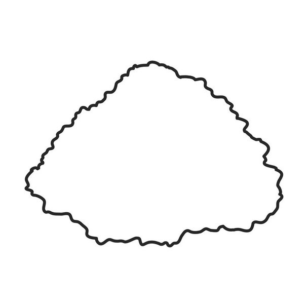 ココア豆ベクトルアウトラインアイコン。白い背景にベクトルイラストカカオ。ココア豆の分離されたアウトラインイラストアイコン . - ベクター画像