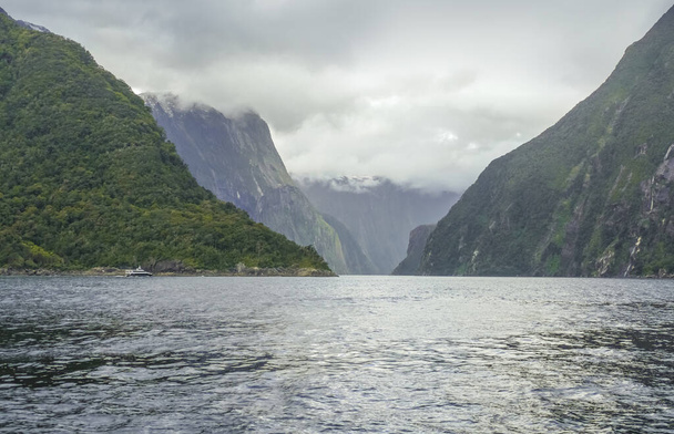 Paisaje natural alrededor de Milford Sound en la Isla Sur de Nueva Zelanda - Foto, Imagen