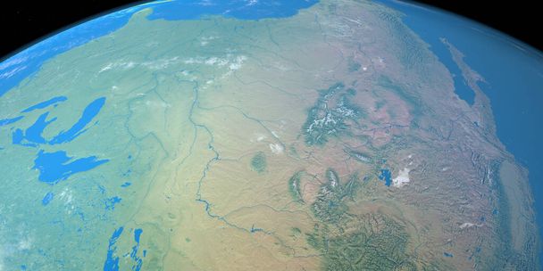 Řeka Mississippi na planetě Zemi z vesmíru - Fotografie, Obrázek