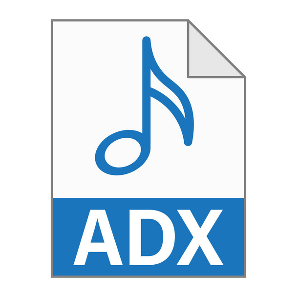 ウェブ用のADXファイルアイコンの現代的なフラットデザイン - ベクター画像