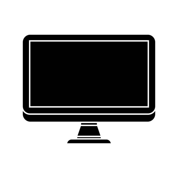 Icona dello schermo del computer. Monitor per PC desktop o simbolo televisivo. Illustrazione vettoriale. - Vettoriali, immagini