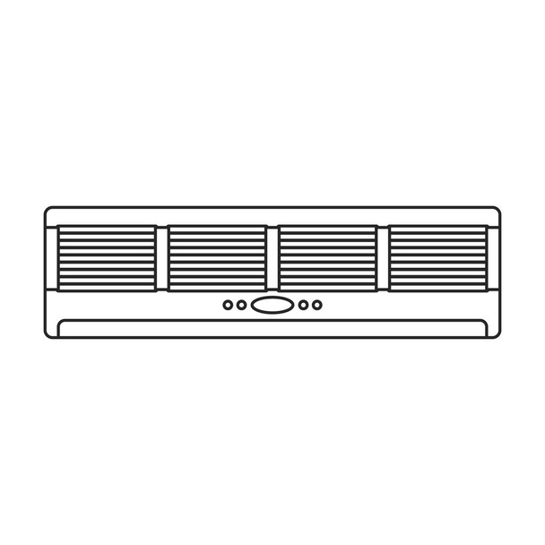 Air conditioner vector outline icon. Vector illustration condition on white background. Isolated outline illustration icon of air conditioner, . - Vettoriali, immagini