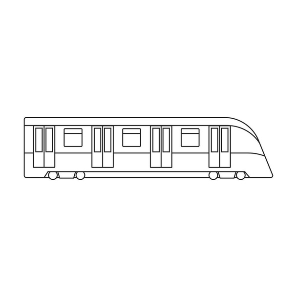 Subway vector outline icon. Vector illustration cargo on white background. Isolated outline illustration icon of subway. - Vettoriali, immagini