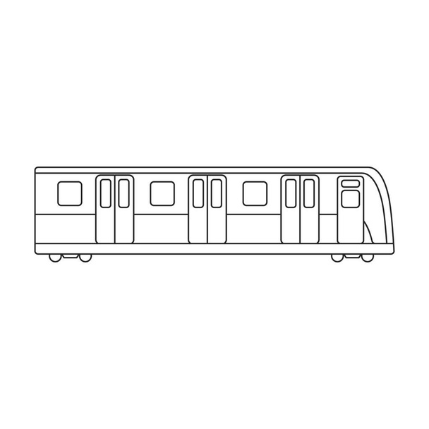 Subway vector outline icon. Vector illustration cargo on white background. Isolated outline illustration icon of subway. - Vektör, Görsel