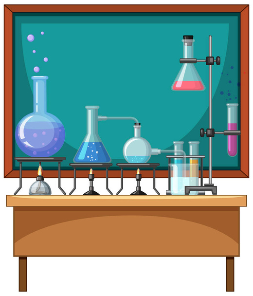 Chemistry element on the table illustration - Vector, Image