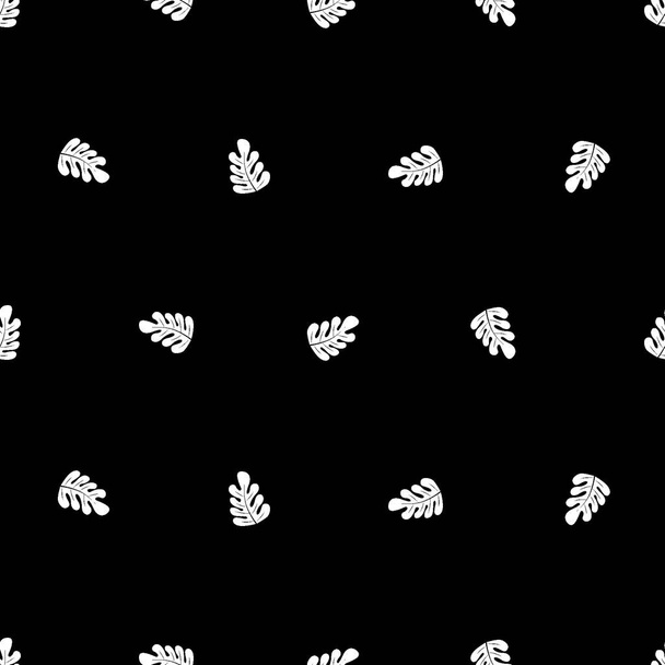 monstera nahtlose Muster schwarz und weiß Hintergrund - Vektor, Bild