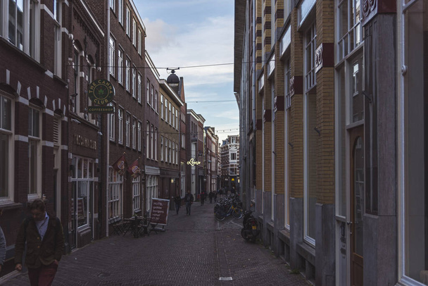AMSTERDAM, NETHERLANDS - Mar 06, 2019: It is a very nice residential alley in the city, it is noon - Valokuva, kuva