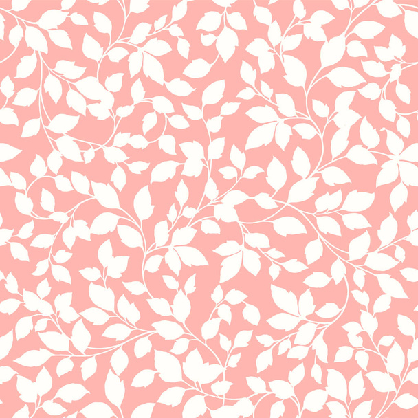 Seamless and beautiful leaf illustration pattern,I made a seamless pattern with plant illustrations - Vector, afbeelding
