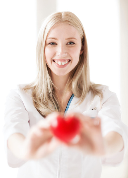 female doctor with heart - Photo, image