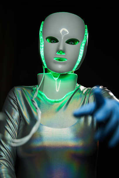 Портрет футуристического робота. Концепция технологии будущего. - Фото, изображение