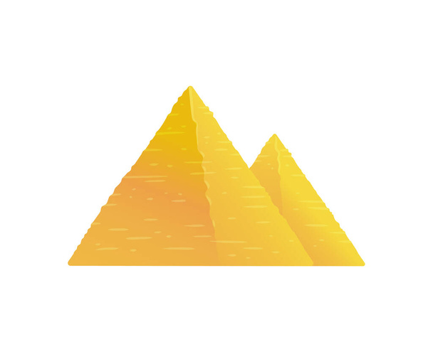 Egyptian pyramids simple symbol or icon, flat vector illustration isolated. - ベクター画像
