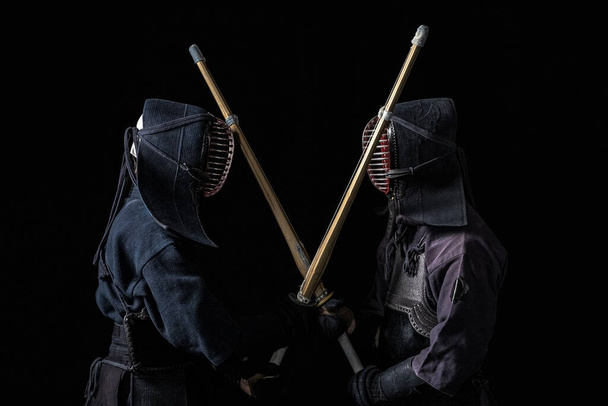 Kendo fighters with bamboo swords - Photo, Image