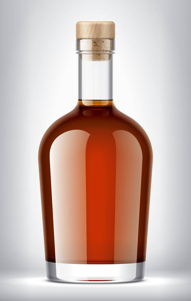 Glass Bottle on background with Cork.  - Foto, Imagen