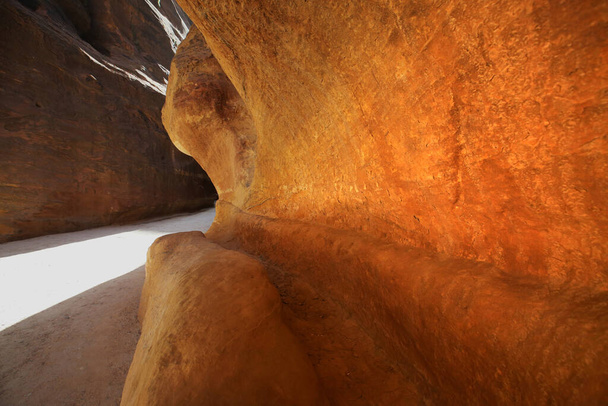 The Siq of Petra with its beautiful rocks - Photo, Image