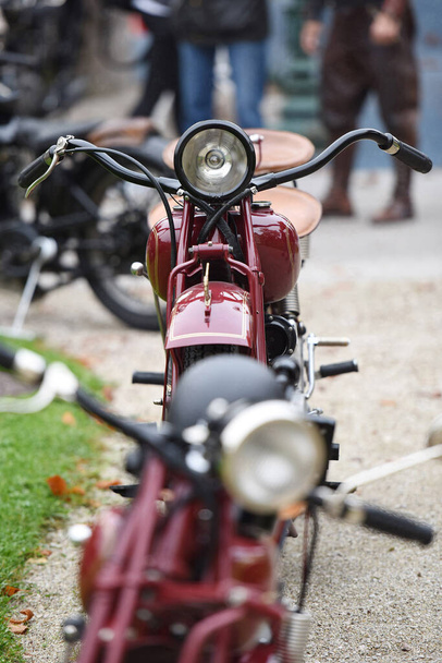 Viaje anual de Franz Joseph en motocicletas viejas en Bad Ischl, Salzkammergut, Austria, Europa - Foto, imagen