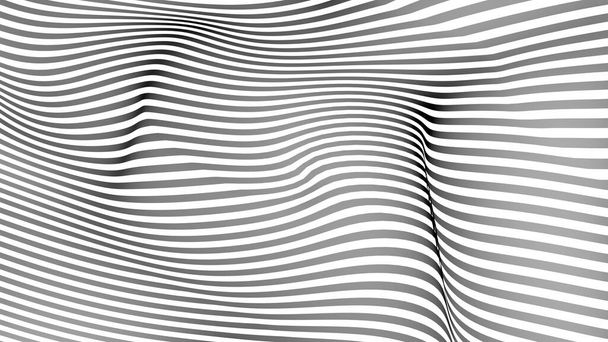 Μαύρο και άσπρο καμπύλη κυματική γραμμή αφηρημένο φόντο. - Φωτογραφία, εικόνα