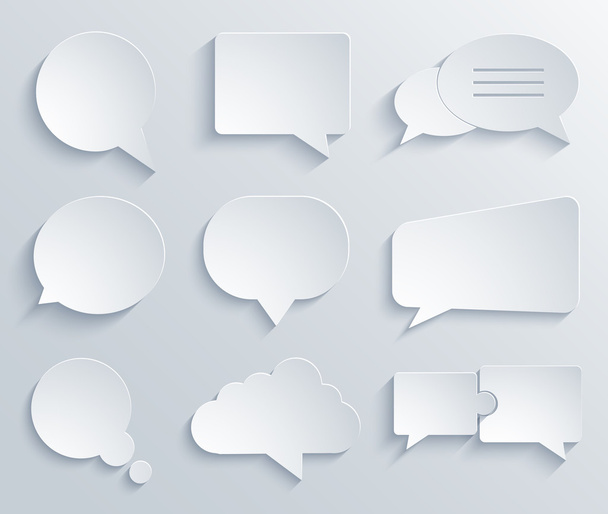 Vector modern bubble speech icons set. - Vektor, kép