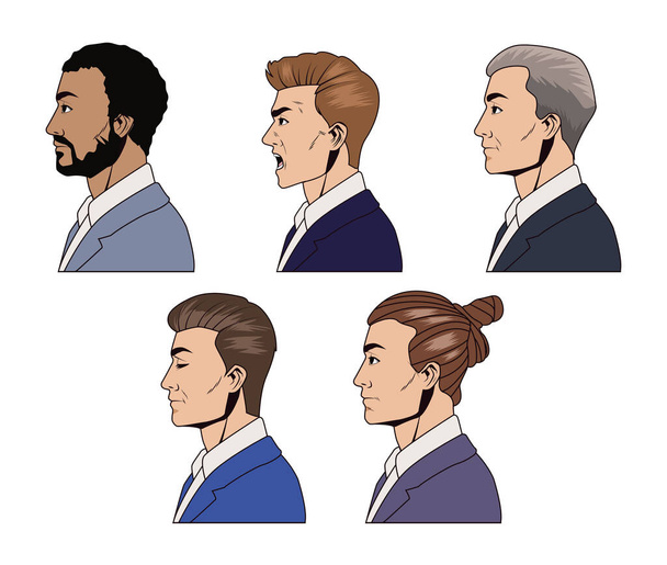 five businessmen characters - Vector, Image