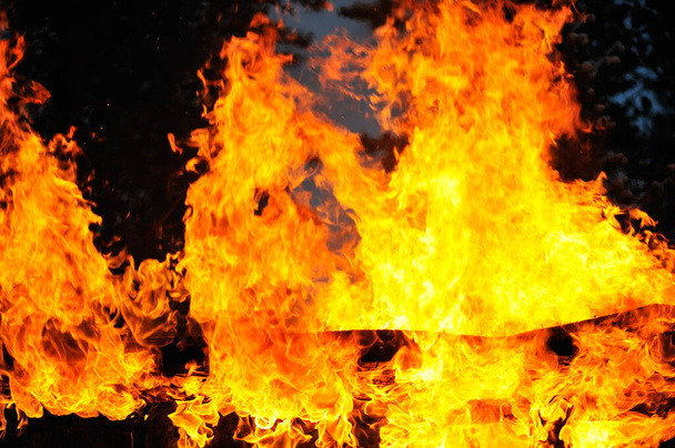 Brûlure du hangar, flammes enflammées - Photo, image