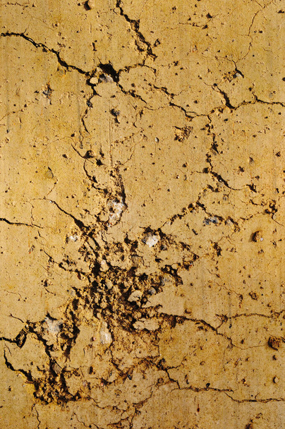 Primer plano detallado del suelo marrón seco - Foto, imagen
