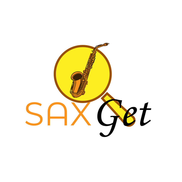 Illustratie Vectorgrafiek van saxofoon logo, geschikt voor performer, entertainment etc. - Vector, afbeelding