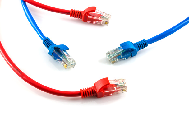 Network internet cable isolated on white background - Photo, Image