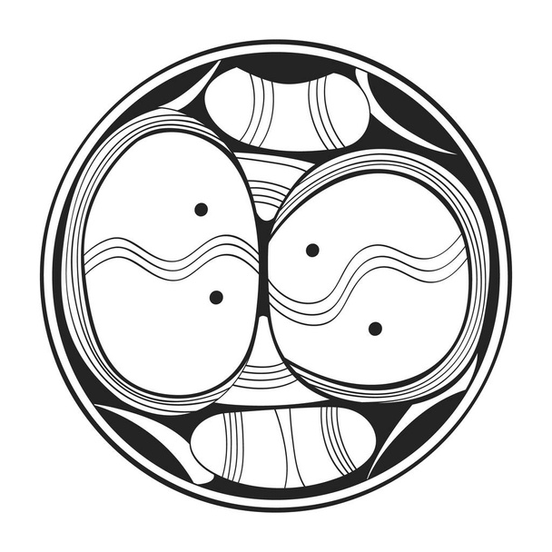 Vektor-Symbol mit Symbol der CucuteniTrypillia Kultur Ornamente für Ihr Projekt - Vektor, Bild