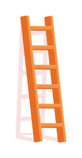 Ladder home equipment isolated on white background - Vector, Image