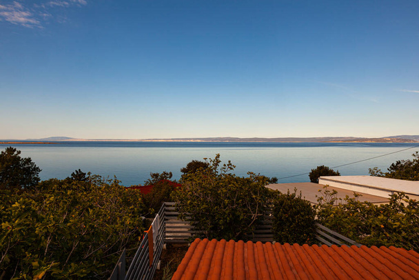 Vista sobre Stara Baska telhado na Ilha Krk na Croácia - Foto, Imagem