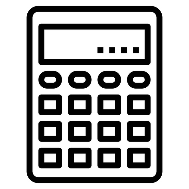 calcular el icono de matemáticas de la calculadora en el estilo de esquema - Vector, imagen