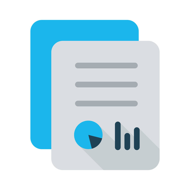 business data research document icon in Flat style - Vector, Image