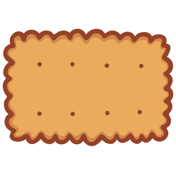 Pastane bisküvisi simgesi Doldurulmuş ana hatlar biçimi - Vektör, Görsel