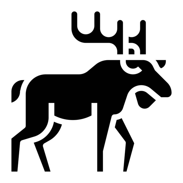 Hayvanlar kategorisinde geyik geyiği simgesi - Vektör, Görsel