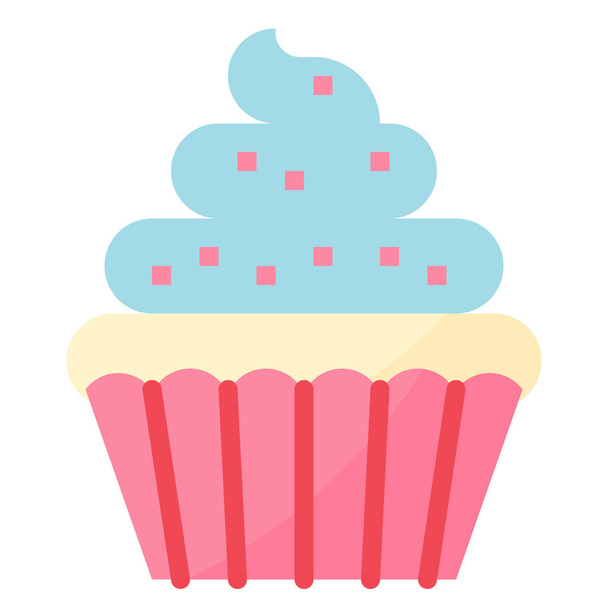bakery cake cup icon in Flat style - Vecteur, image