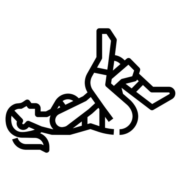 ícone de pose de pombo de exercício na categoria Fitness, ioga e dieta - Vetor, Imagem
