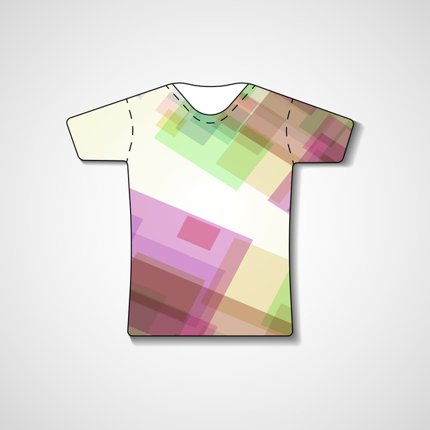 abstrakte Abbildung auf T-Shirt - Vektor, Bild