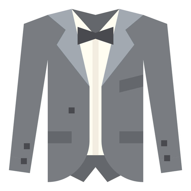 fashion formal groom icon in Flat style - Vector, Imagen