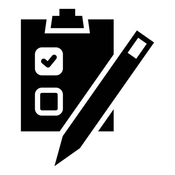 audit customer form feedback icon in Solid style - Vector, Image