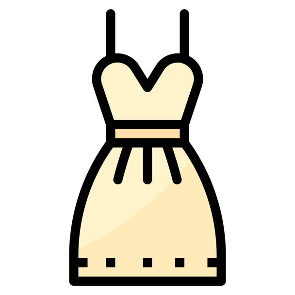 beautiful dress fashion icon in Filled outline style - Vecteur, image