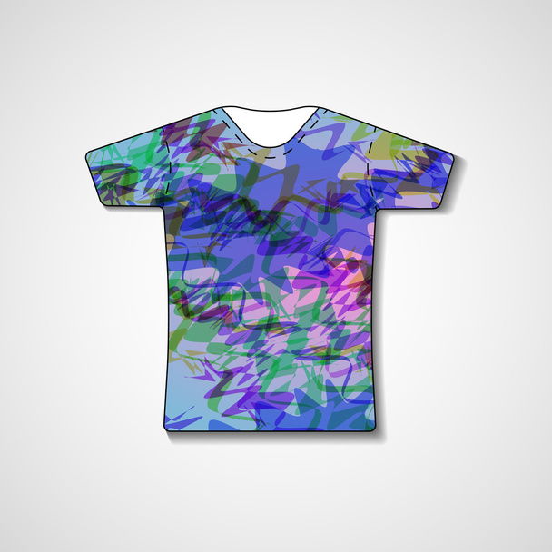 Abstract illustration on t-shirt - Vector, Image