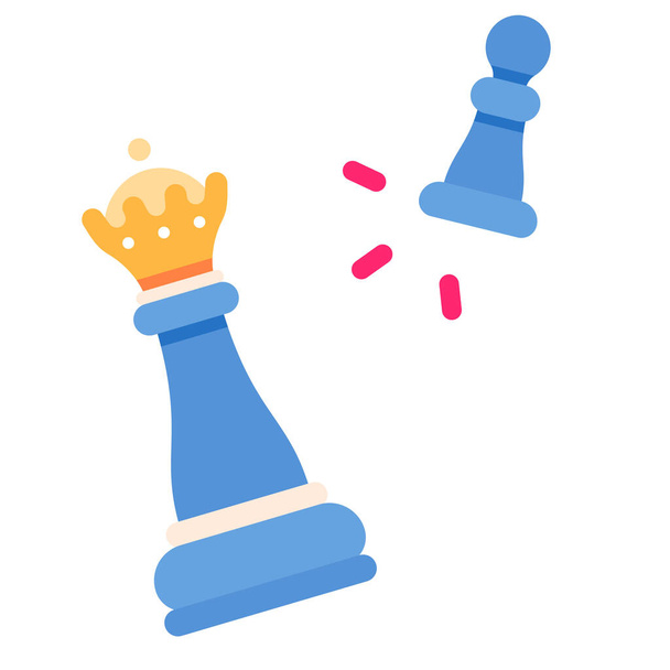 ikona pěšce gambit checkmate - Vektor, obrázek