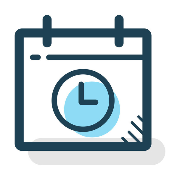 datum deadline event icoon in Gevulde omtrek stijl - Vector, afbeelding