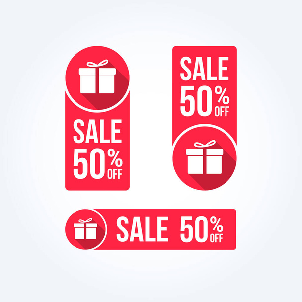 Sale 50% Off Labels Vector Set - Vektor, obrázek