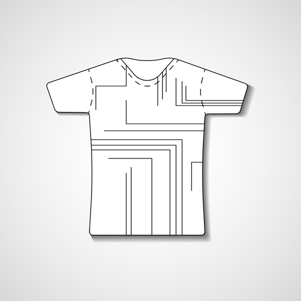 Ilustración abstracta en camiseta
 - Vector, Imagen