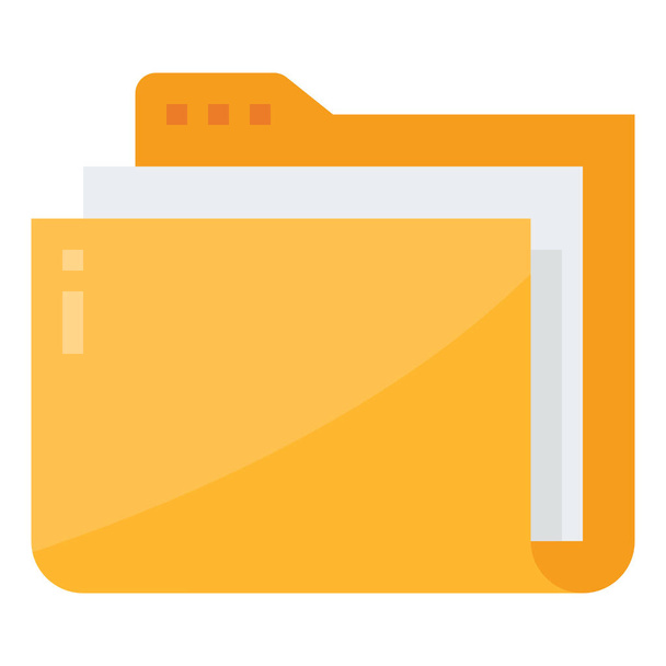archive document folder icon in Flat style - Vector, Image