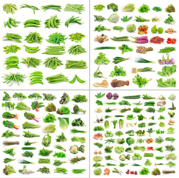 Colección de verduras aisladas sobre fondo blanco
 - Foto, imagen