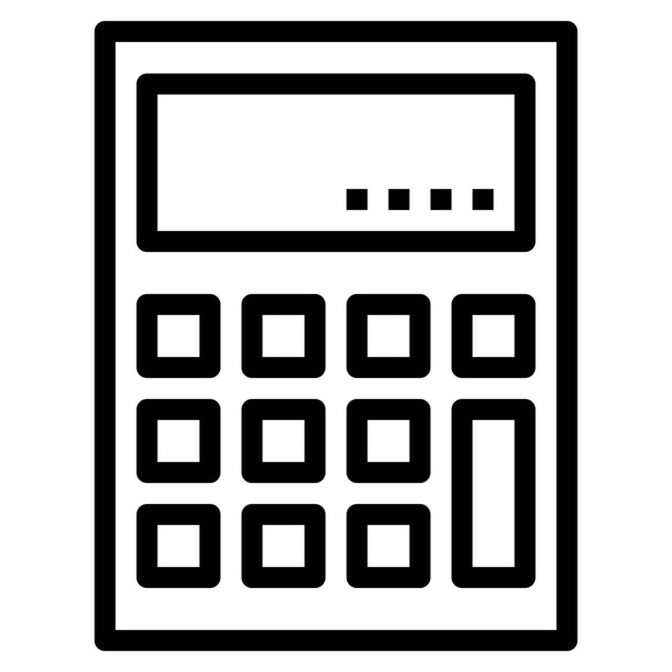 calculadora contable Icono del esquema en el estilo del esquema - Vector, Imagen