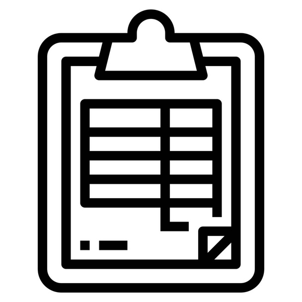 accounting business klembord pictogram in Outline stijl - Vector, afbeelding