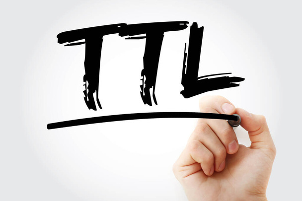 TTL - Час жити акронім з маркером, концепція технології фону
 - Фото, зображення